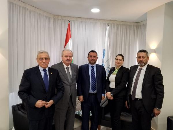 لقاء وزير المالية ألاستاذ ياسين جابر لمناقشة كيفية تفعيل دور الخبير مع الوزارة.