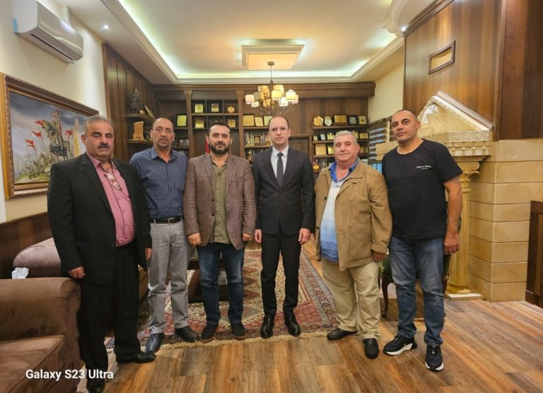 زيارة محافظ بعلبك السيد بشير خضر ممثلة برئيس النقابة وعضو مجلس التنفيذي أمين الصندوق